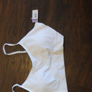 white sports bra